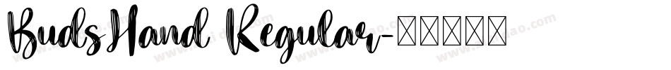 BudsHand Regular字体转换